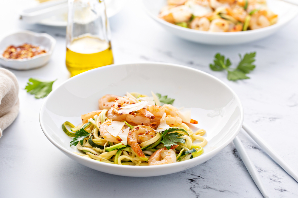 Shrimp Scampi with Zoodles (Heart Healthy Recipe)