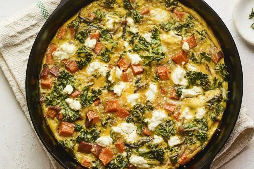 Heart-Healthy Sweet Potato Kale Frittata