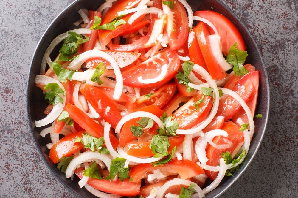 Tomato Salad with Pickled Onions (Diabetes Healthy Recipe)