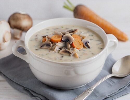 Creamy Mushroom and Wild Rice Soup (Heart Healthy)