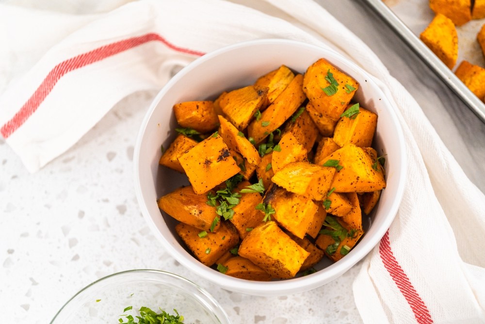 Maple-Roasted Sweet Potatoes (Diabetes healthy)