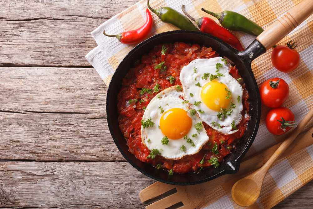 Salsa Verde Baked Eggs (Heart Healthy)