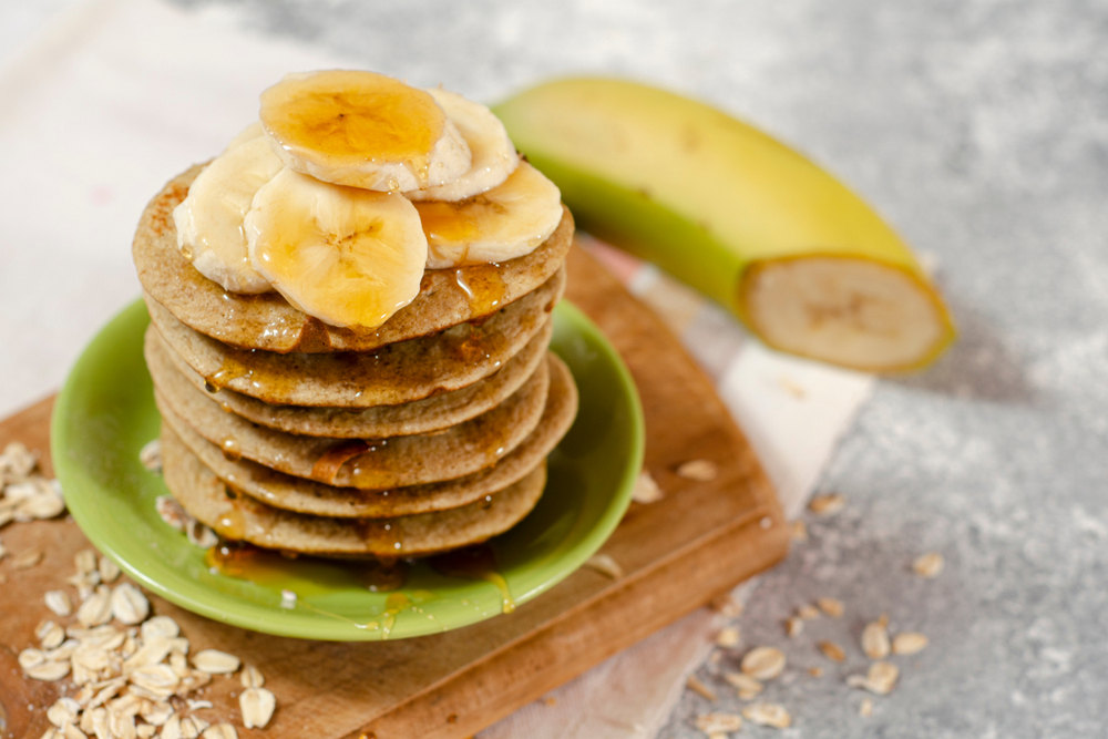 Banana Oat Protein Pancakes (Low Glycemic & Heart Healthy)