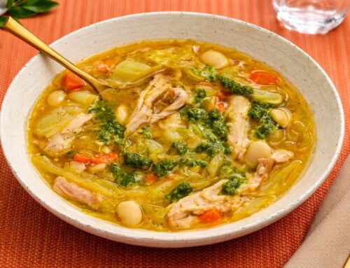 Chicken, Cabbage & White Bean Soup (High Blood Pressure Friendly)